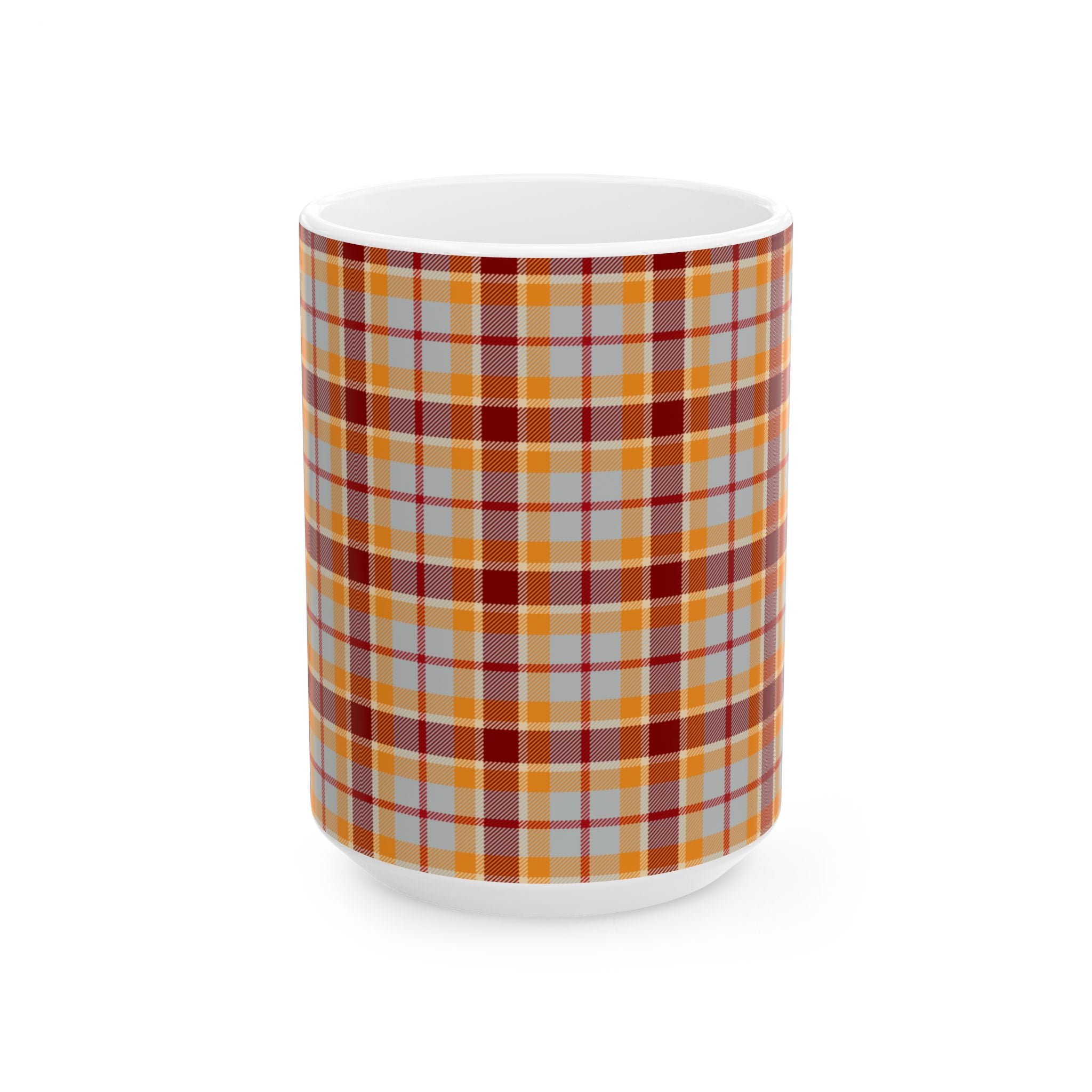 Holiday Plaid Ceramic Mug - Cozy and Stylish Drinkware for Every Occasion