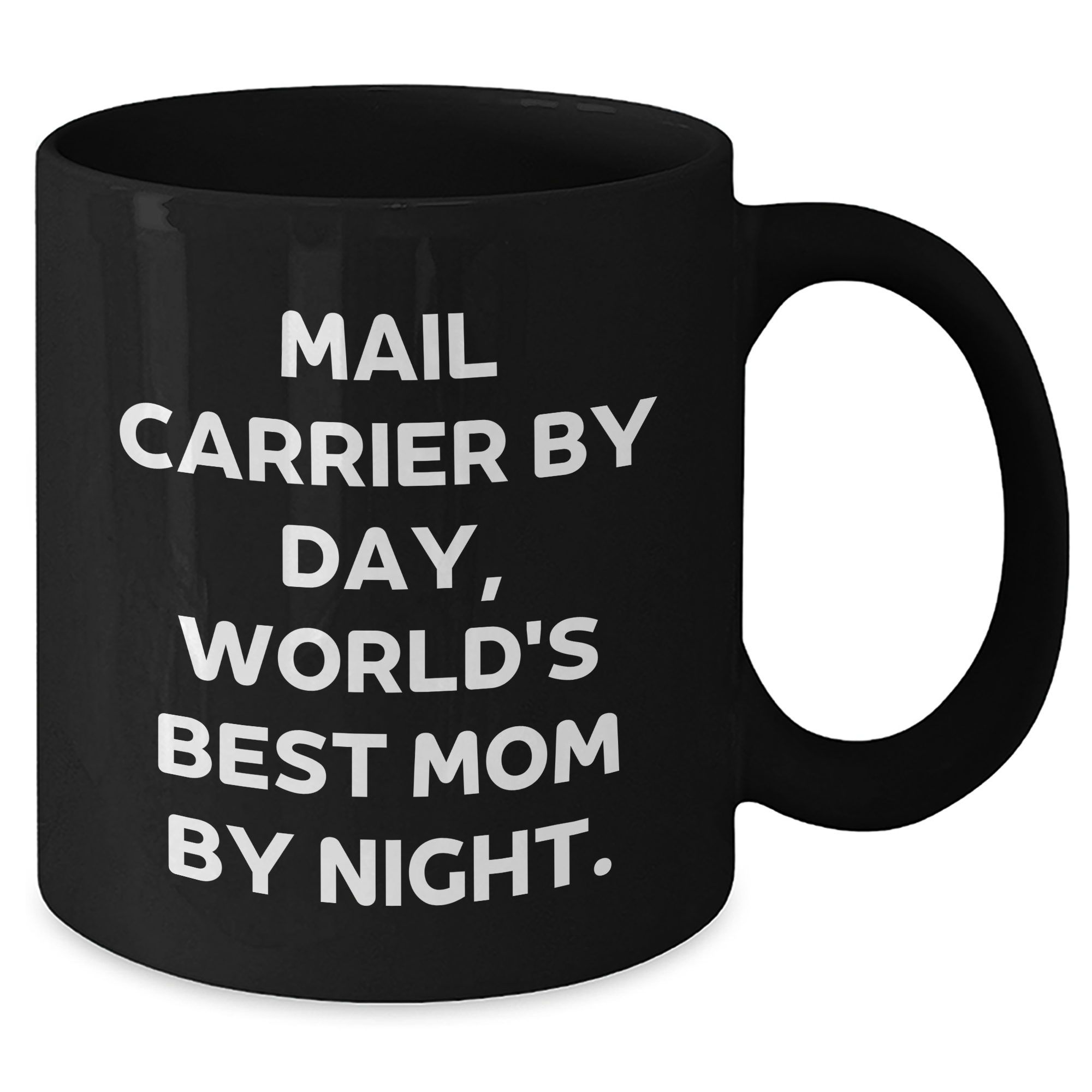 Funny Mail Carrier Gifts, Black Coffee Mug, 'Mail Carrier By Day, World's Best Mom By Night.', Father's Day Unique Gifts from Family to Men - Additional