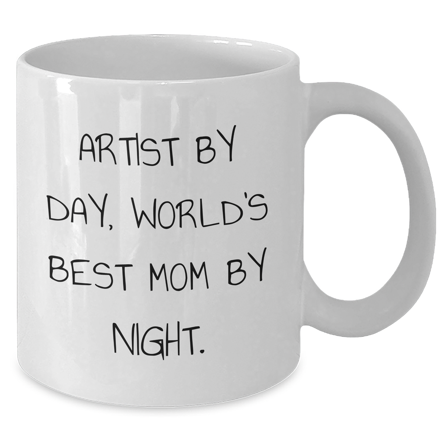 Artist Gifts by Day, Funny Quotes by Night, White Coffee Mug for Father's Day - Additional