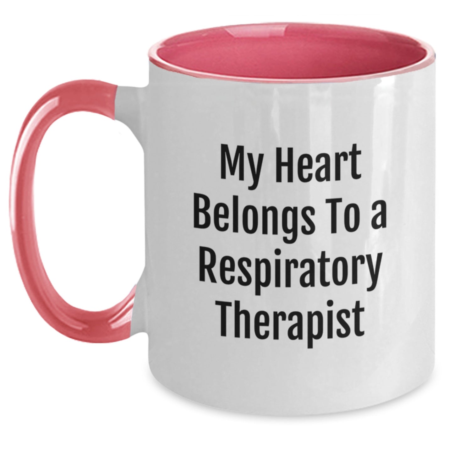 Funny Respiratory Therapist Gifts - My Heart Belongs To A Respiratorist, Two Tone Coffee Mug, Perfect Graduation Gifts from Friends and Family - Main