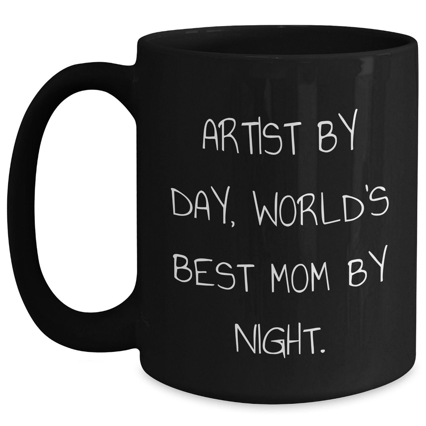 Artist Humor Funny Gifts from Mom to Dad on Father's Day Unique Black Coffee Mug - Main