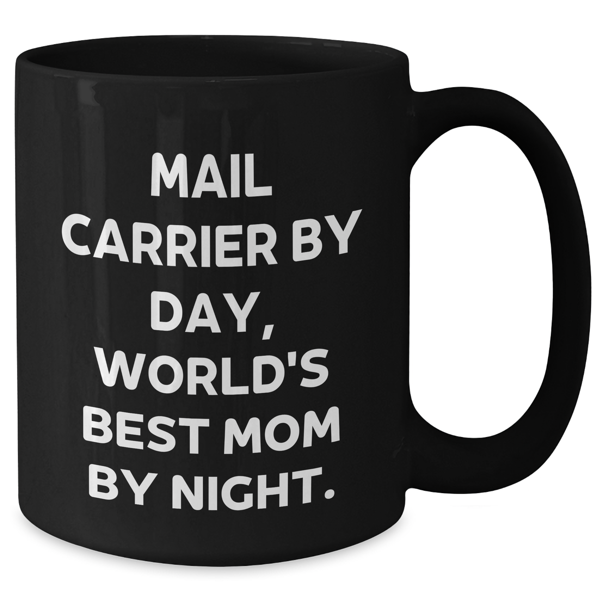 Funny Mail Carrier Gifts, Black Coffee Mug, 'Mail Carrier By Day, World's Best Mom By Night.', Father's Day Unique Gifts from Family to Men - Additional