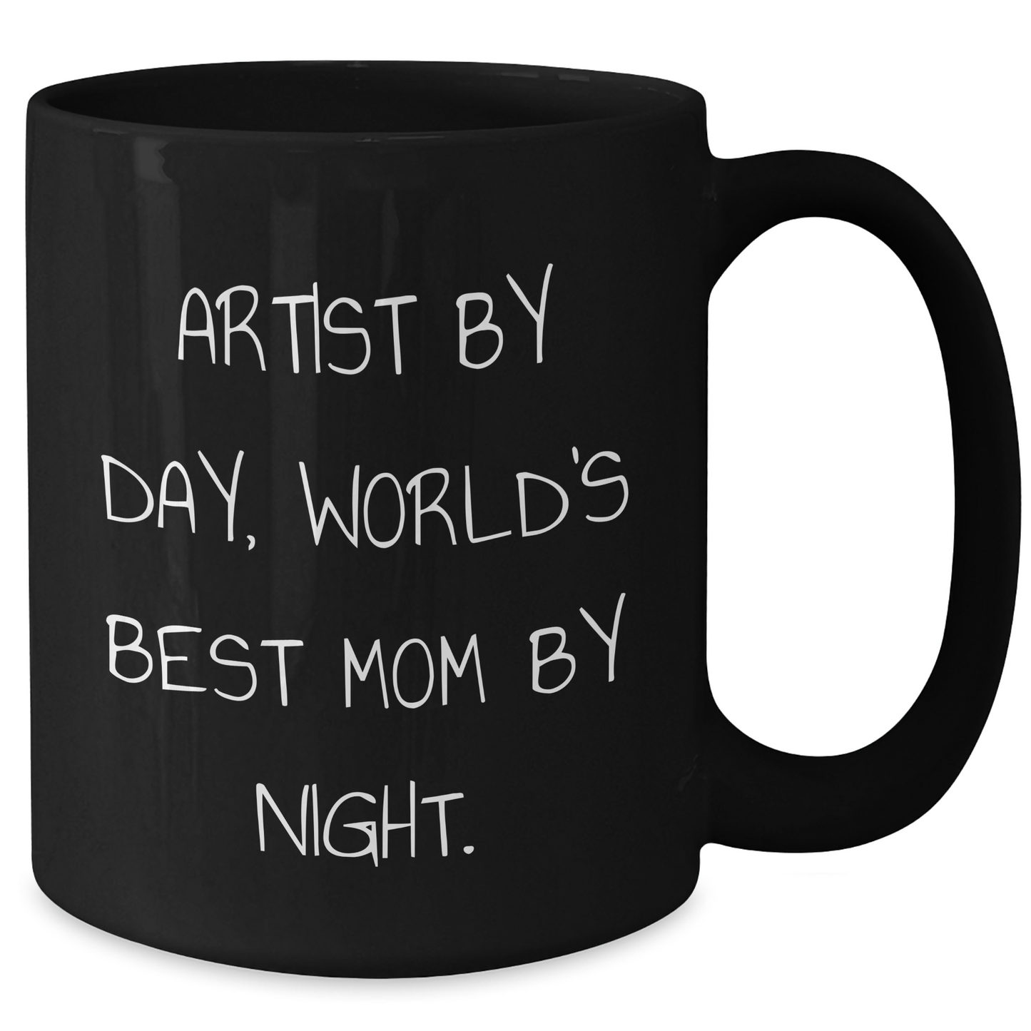 Artist Humor Funny Gifts from Mom to Dad on Father's Day Unique Black Coffee Mug - Additional