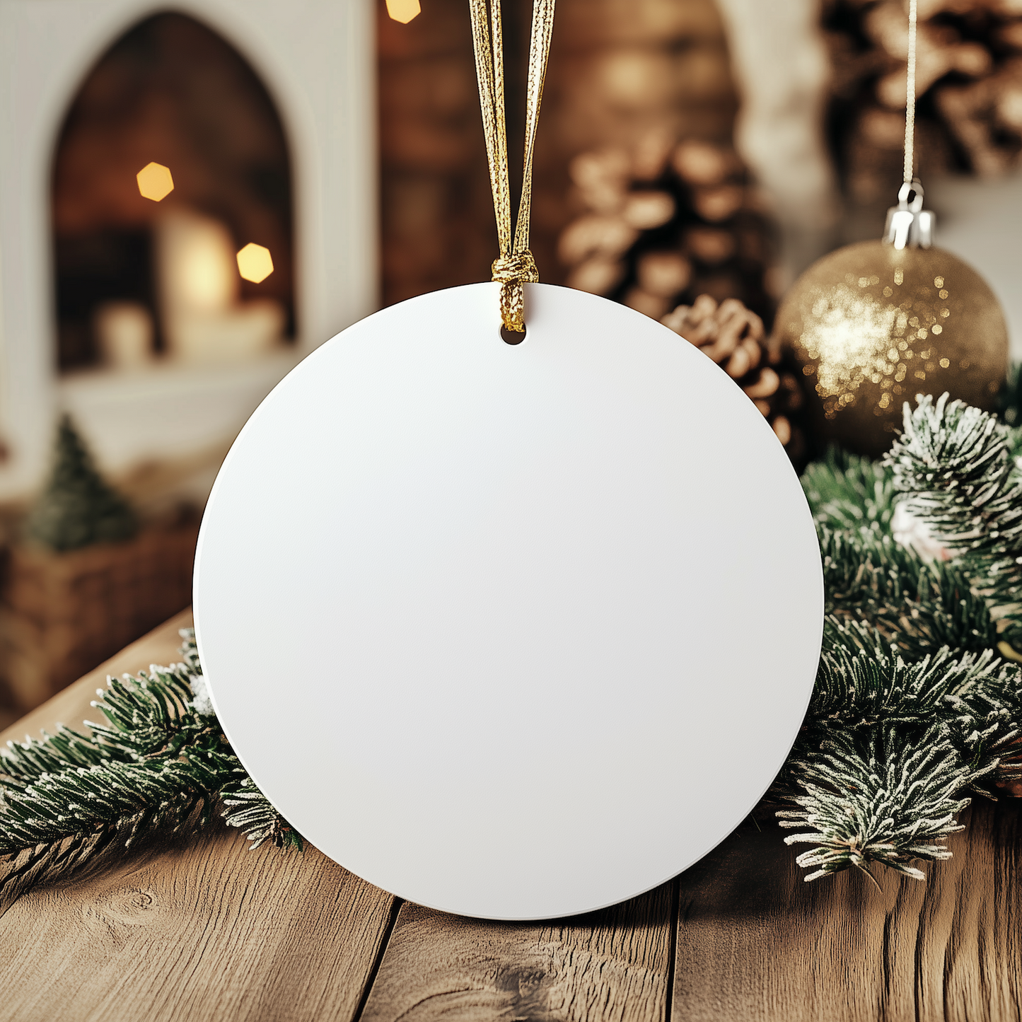Architect Gifts from Friends - 'I Became An Architect For The Money And Fame' Circle Ornament, White, Christmas Unique Presents - Image 3