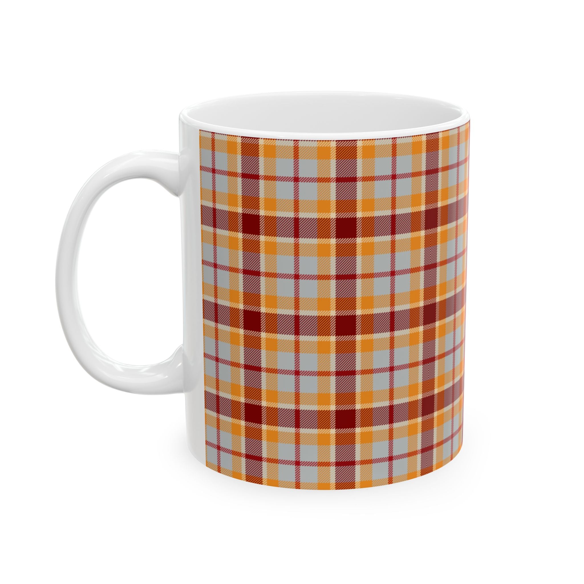 Holiday Plaid Ceramic Mug - Cozy and Stylish Drinkware for Every Occasion