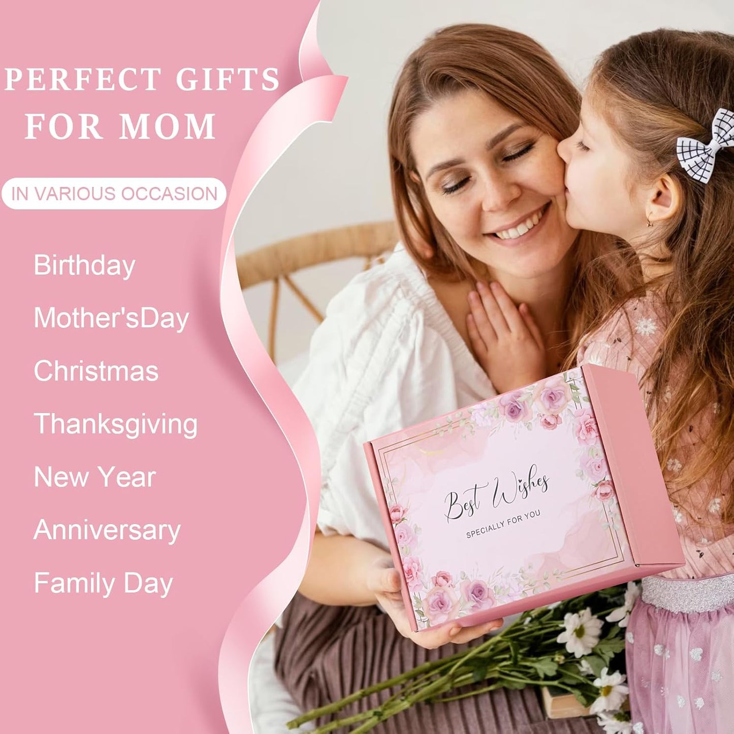 Mothers Day Gifts for Mom from Daughter Son - Personalized Birthday Gifts for Mother in Law, Mama, Stepmom Gift Baskets Box, Unique Best Mom Ever Presents Ideas