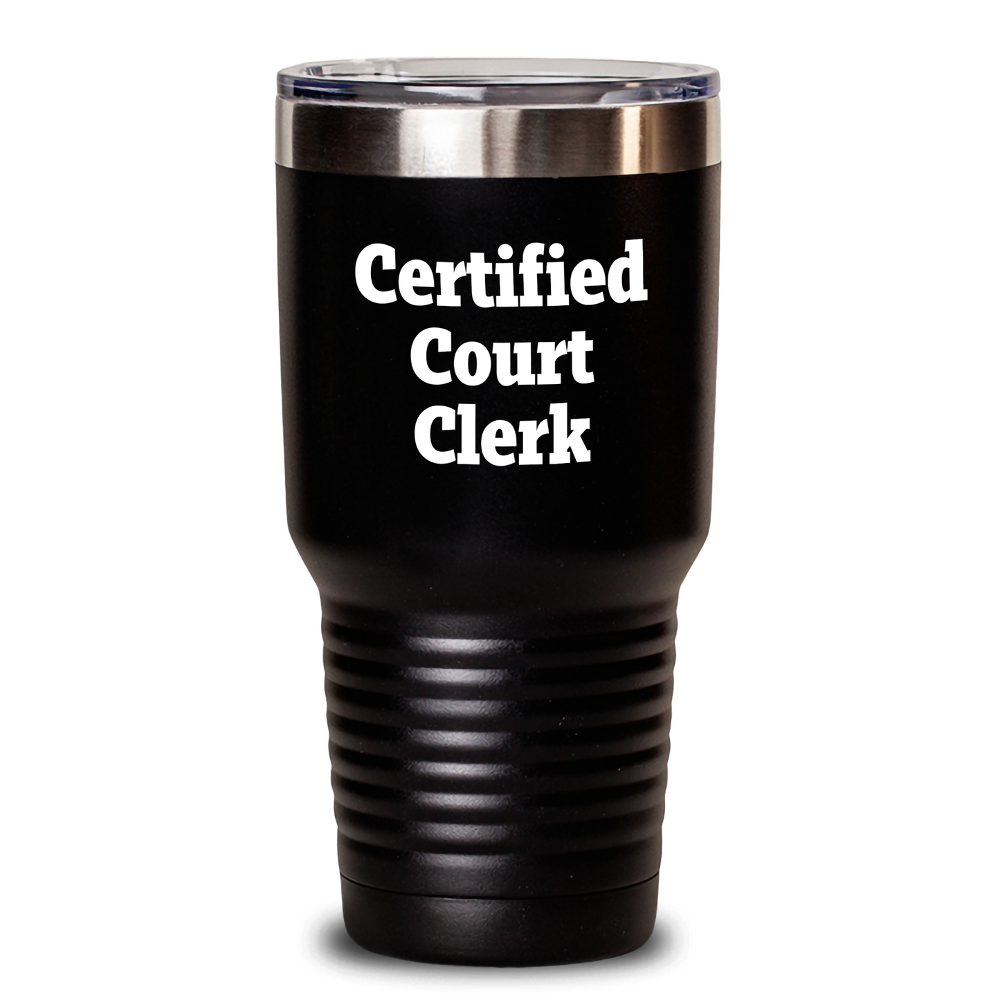 Certified Court Clerk Gifts from Men, Unique Father's Day Court Clerk Tumbler, Funny Quote 'You're a Real Court Clerk', 20oz or 30oz Vacuum-Insulated Stainless Steel Tumbler - Main