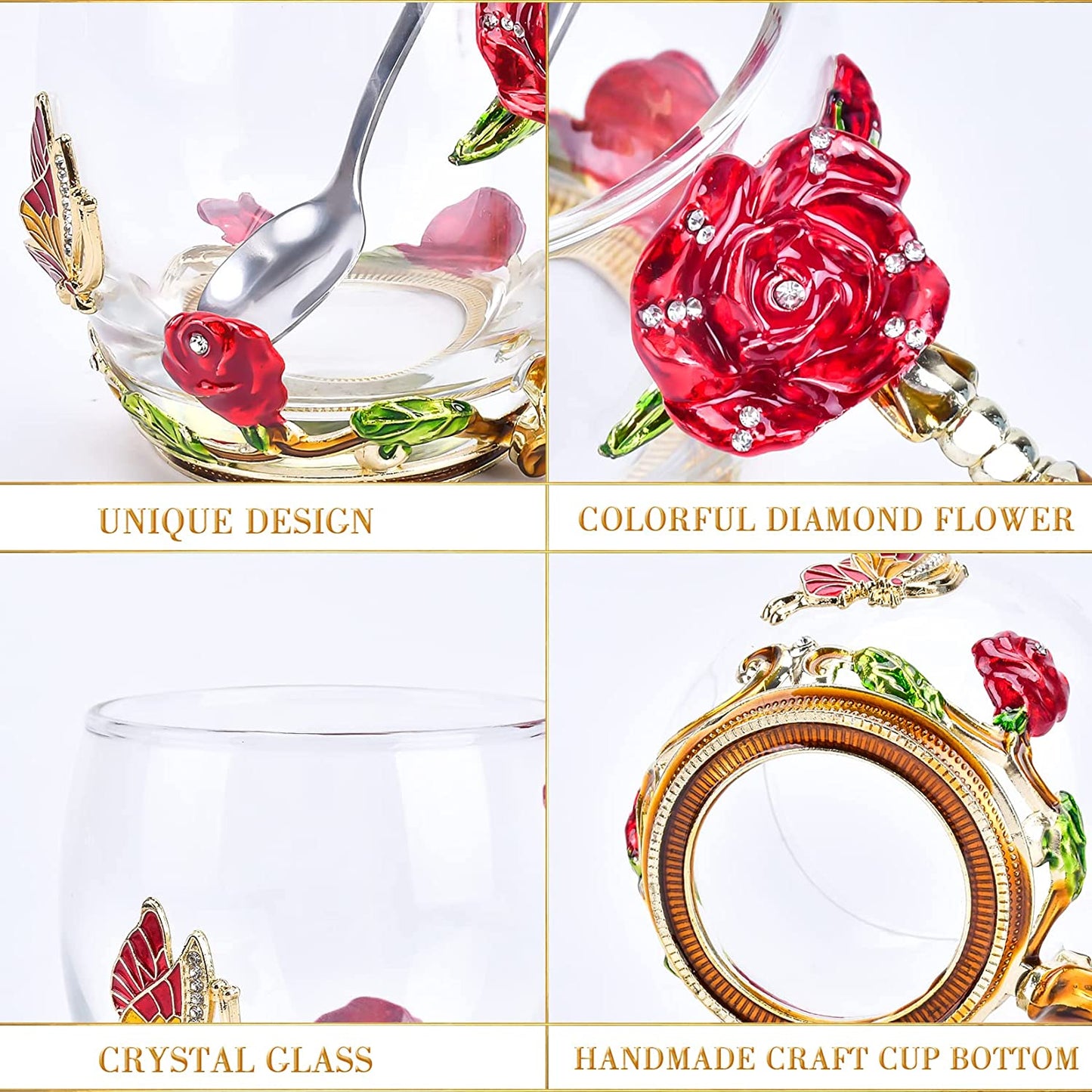 Gifts for Mom Women Mothers Day Glass Coffee Enamels Mug Best Birthday Valentines Gifts for Her Girlfriend Wife from Daughter Son Valentine'S Christmas Stocking Stuffers for Women Tea Cup