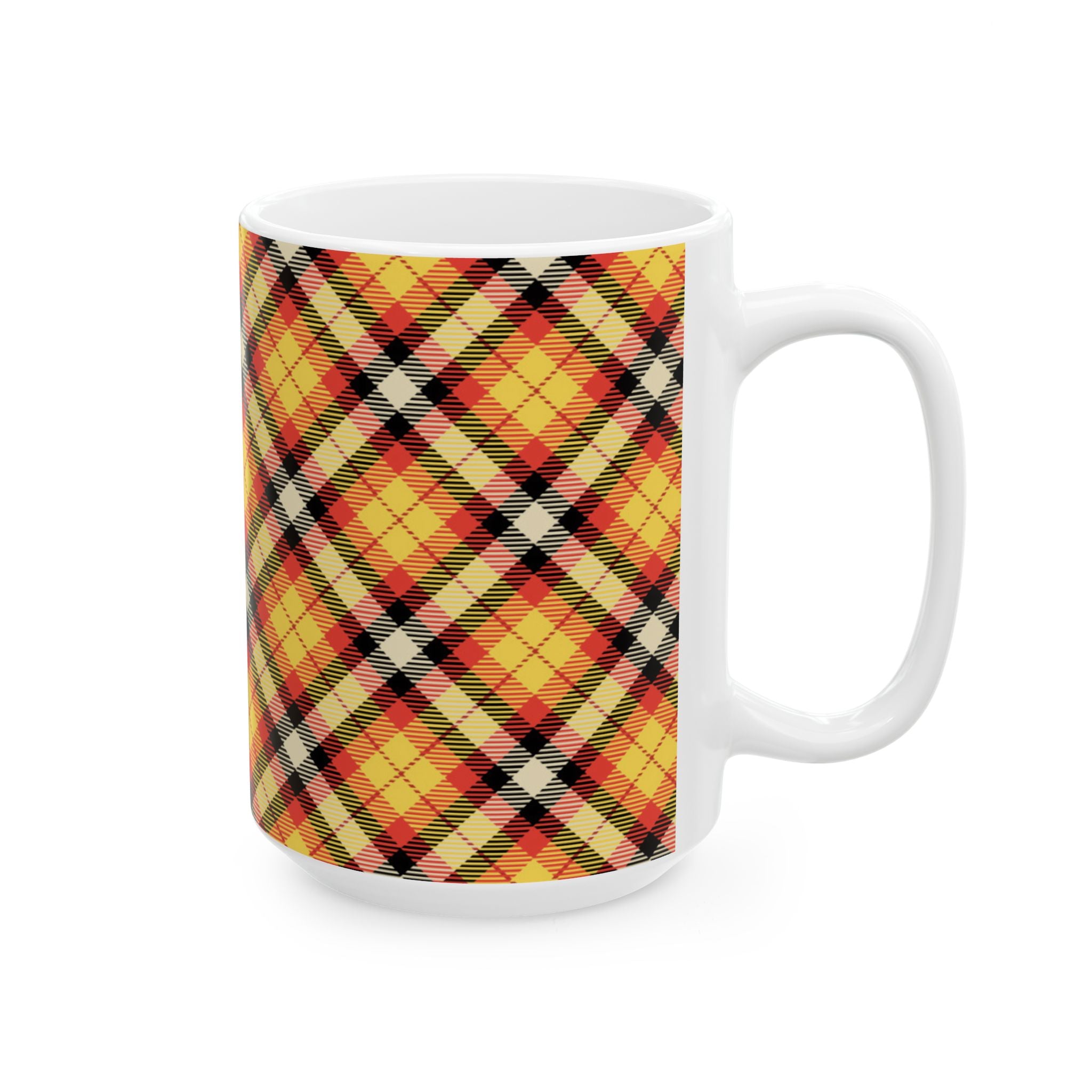 Plaid Ceramic Mug - Cozy and Stylish Drinkware for Every Occasion