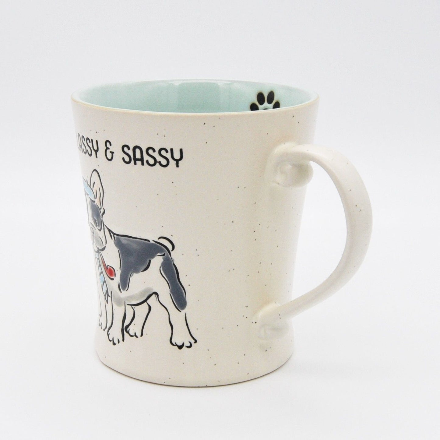 Classy & Sassy French Bulldog Mug, 17oz Ceramic Coffee Cup by Spectrum Designz