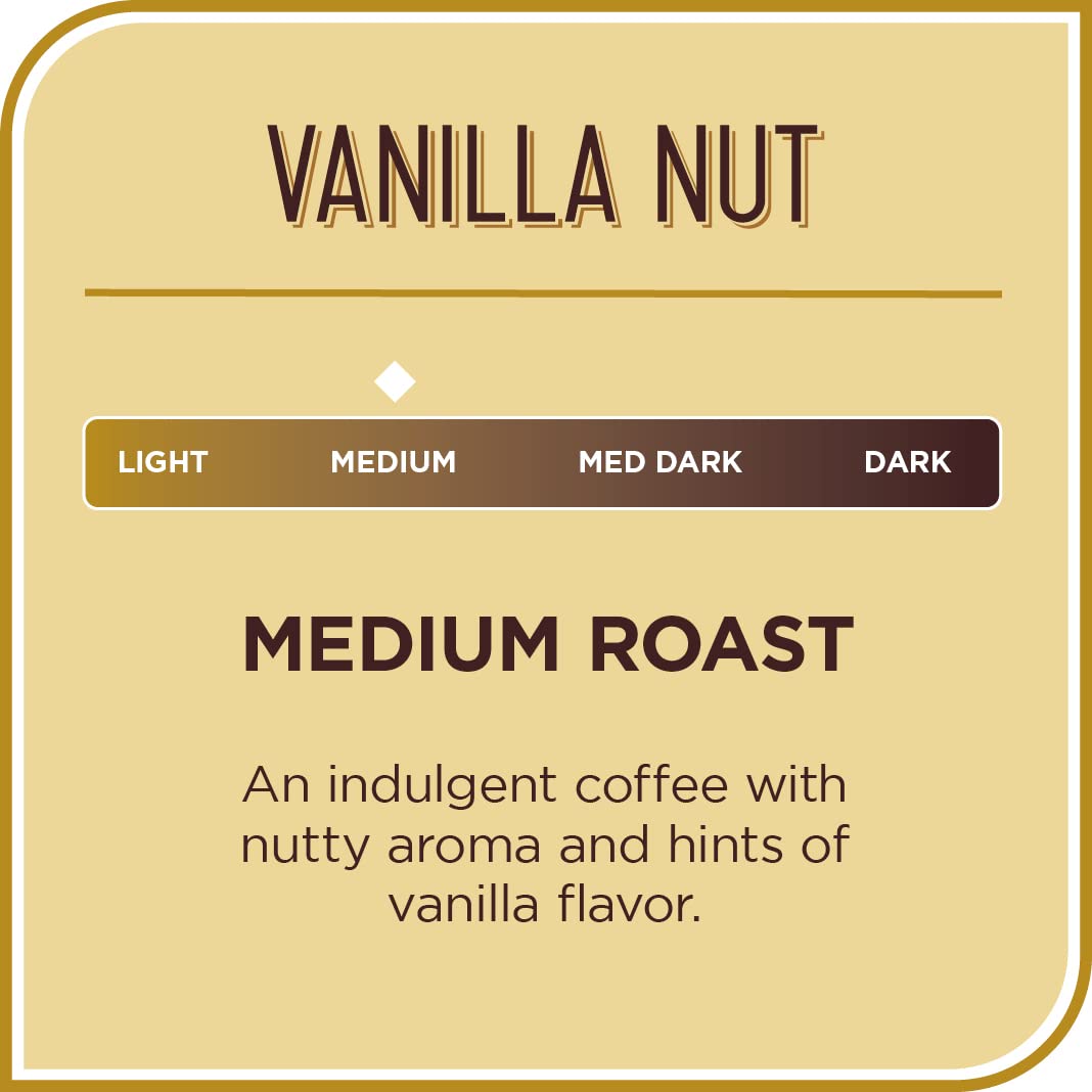 Don Francisco's Premium Vanilla Nut Ground Flavored Coffee: Rich, Aromatic 100% Arabica Beans - Family Crafted for a Delightful Morning Brew (12 oz Can)