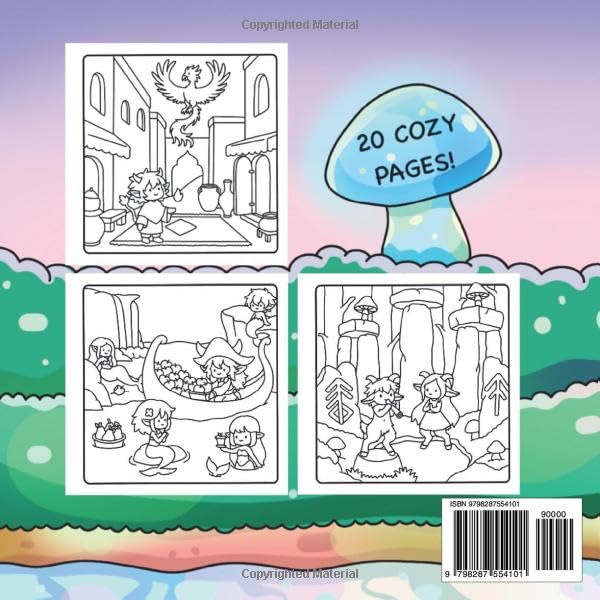 The Huldrafolk Mythical Creatures Coloring Book: Cozy and Relaxing Designs for Adults and Teens
