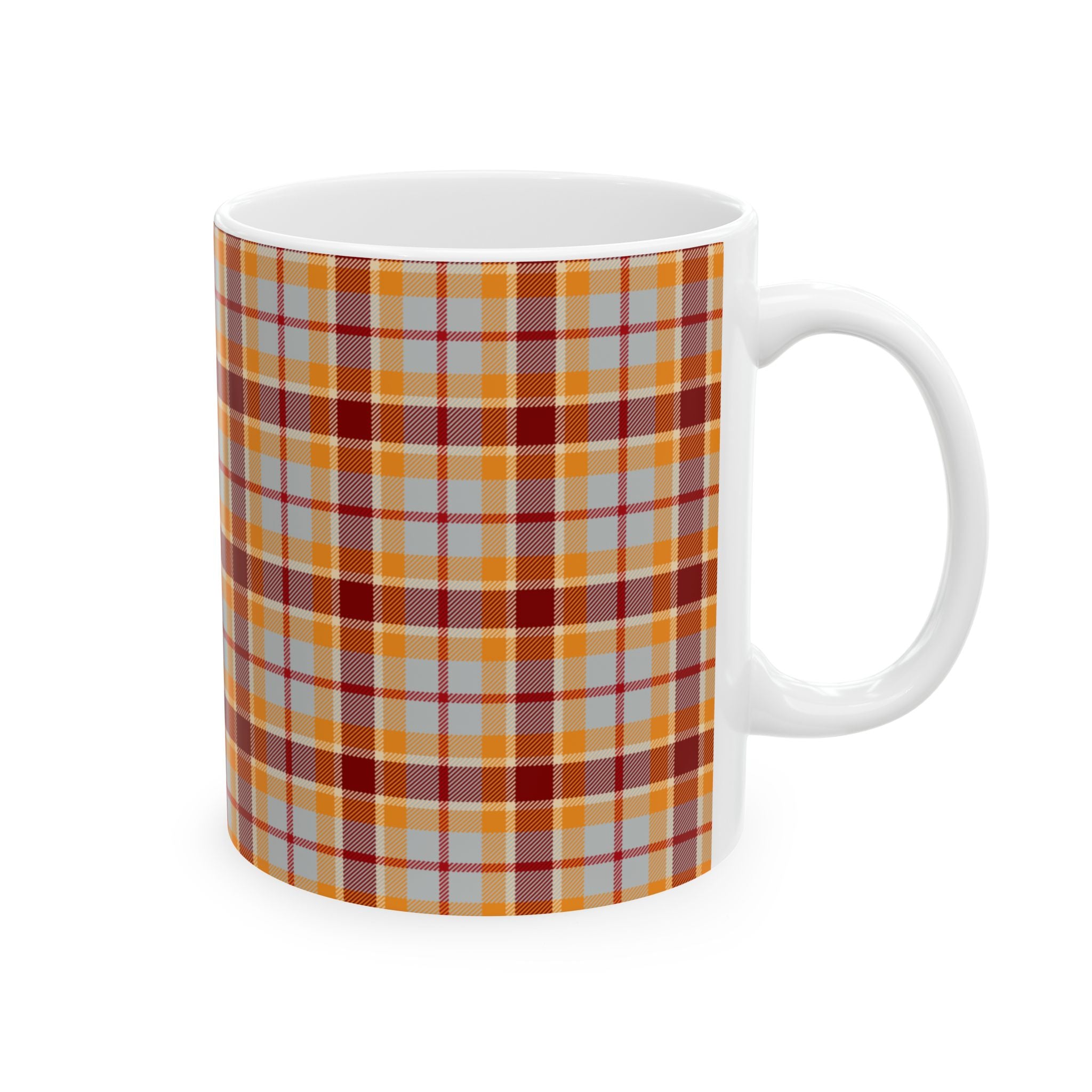 Holiday Plaid Ceramic Mug - Cozy and Stylish Drinkware for Every Occasion