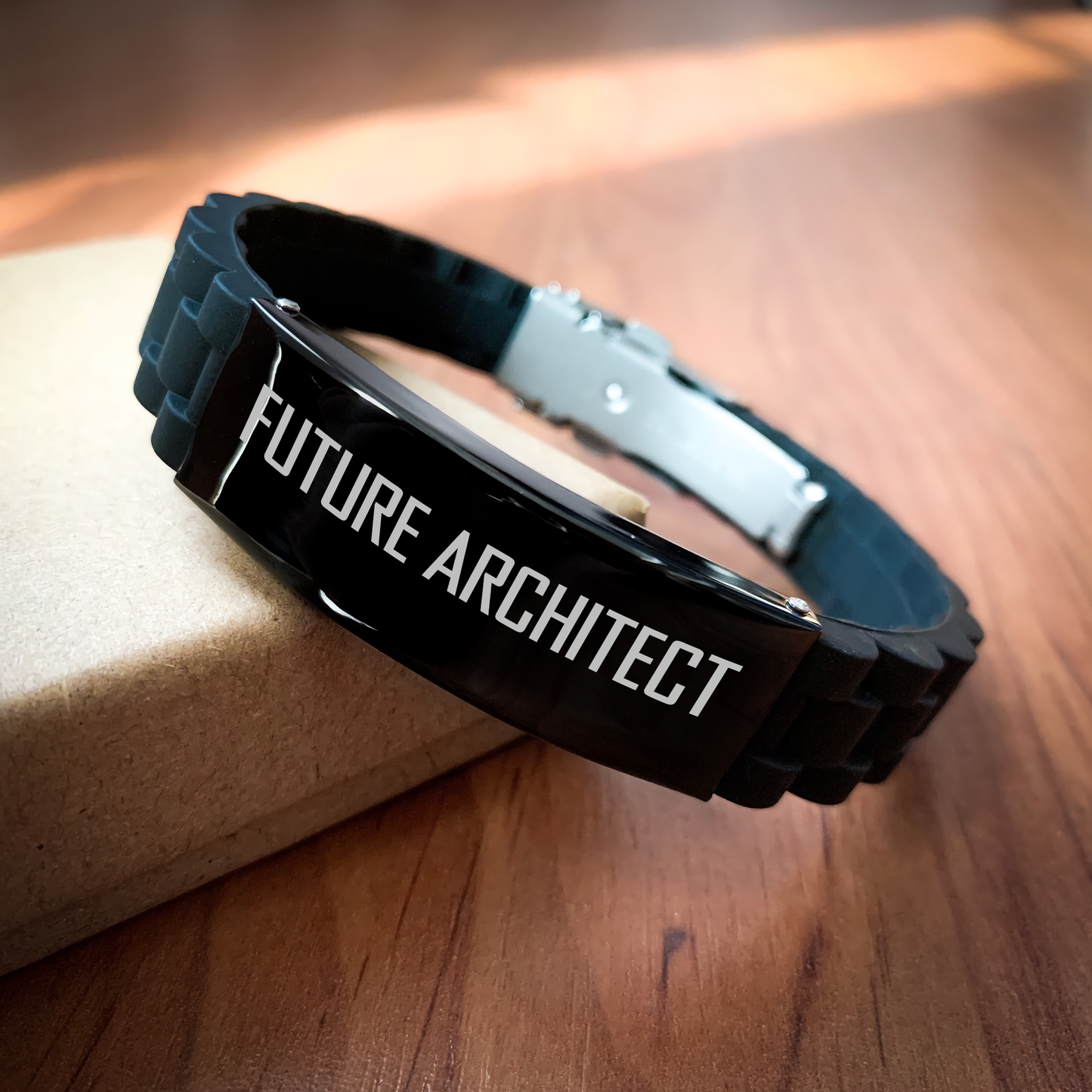 Future Architect Gifts from Friends - Inspirational Glide lock Clasp Bracelet for Mother's Day, Adjustable and Corrosion-Resistant for Architects, 'Believe You Can and You're Halfway There' - Image 2