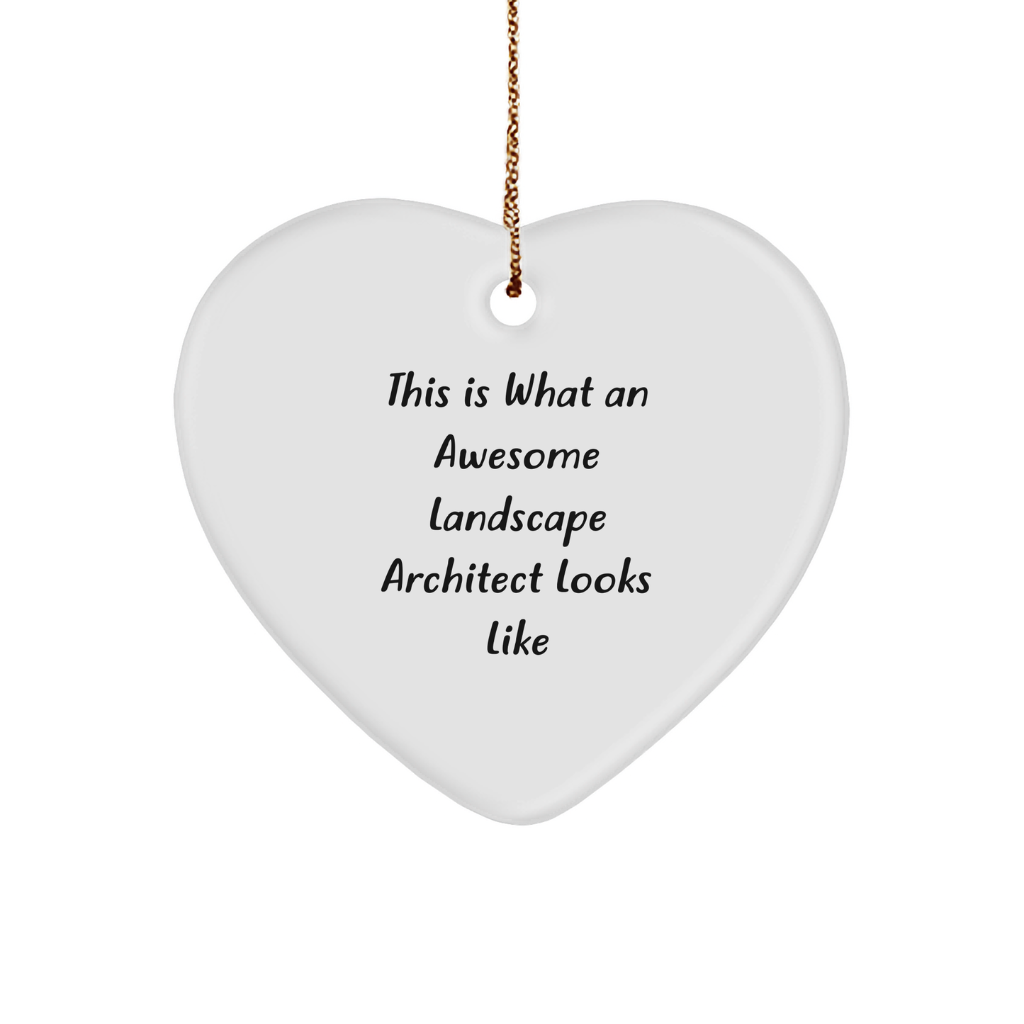 Funny Landscape Architect Gifts from Friends - Heart Ornament This Is What An Awesome Landscape Architect Looks Like, Christmas Unique - Image 1