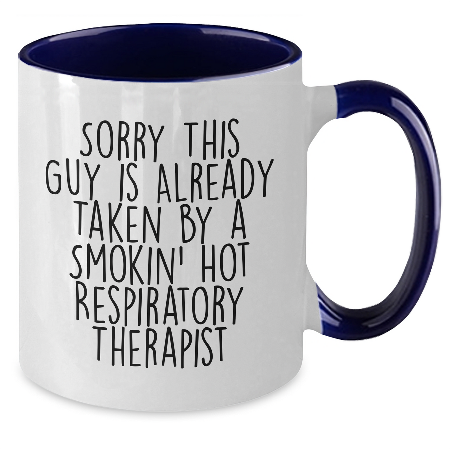 Funny Respiratory Therapist Gifts, Sorry This Guy Is Already Taken, Two Tone Coffee Mug for Men, Women, or Coworkers on Father's Day - Gifts from Family, Friends, or Colleagues - Additional