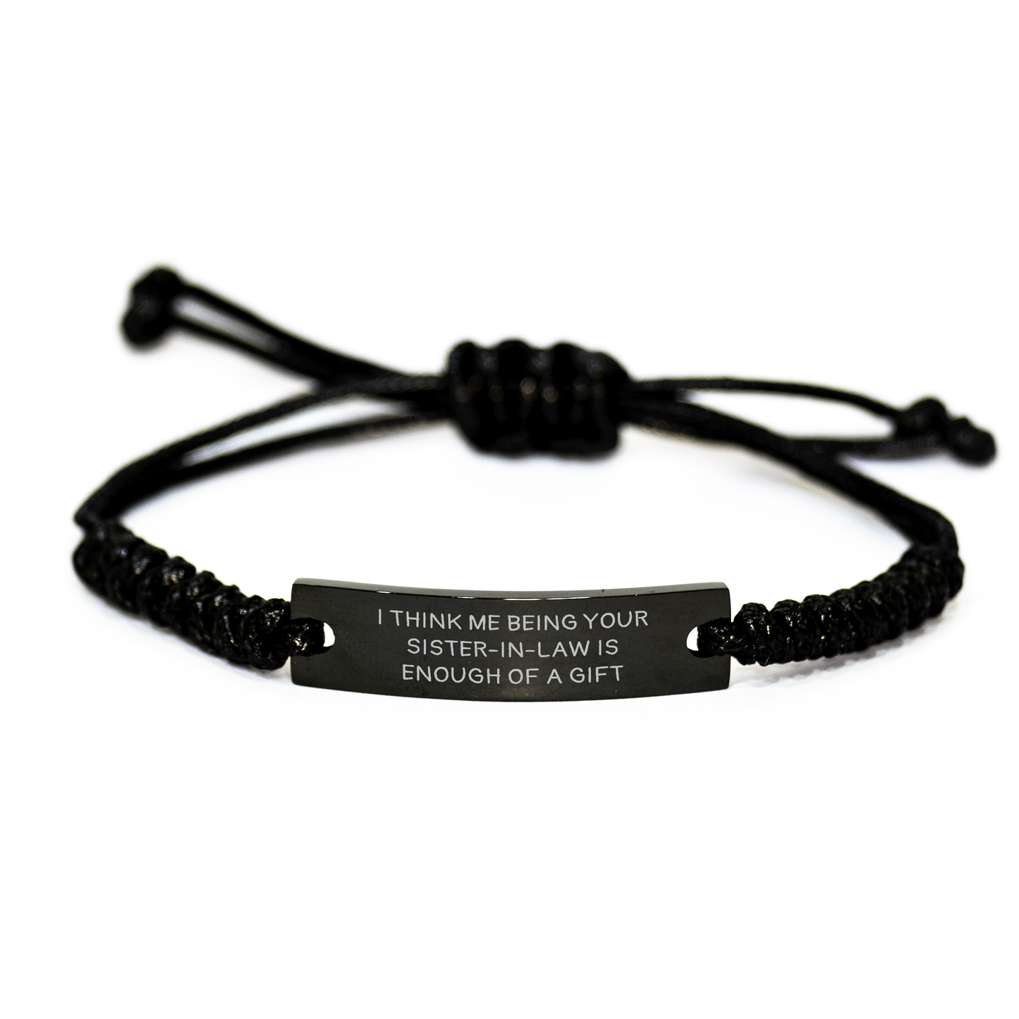 Sister-in-law Gifts, Quote Rope Bracelet, Funny Quote Jewelry for Women, Gifts from Men, Unique Mother's Day Unique Gifts for Sister-in-law - Image 1