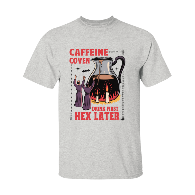 Funny Halloween Coffee Lovers T-Shirt, Graphic Halloween Tee, Gildan 500 Unisex