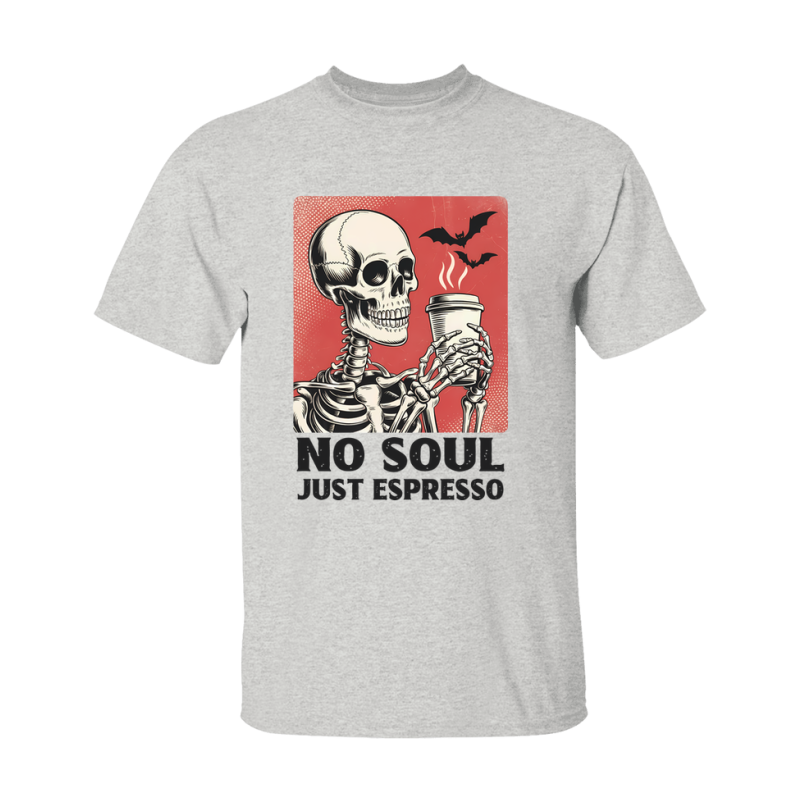 Funny Halloween Coffee Lovers T-Shirt, Graphic Halloween Tee, Gildan 500 Unisex