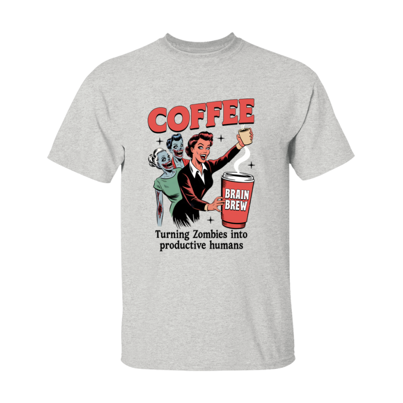 Funny Halloween Coffee Lovers T-Shirt, Graphic Halloween Tee, Gildan 500 Unisex