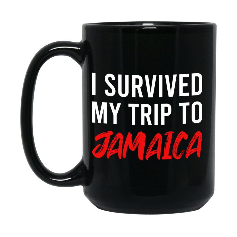 Funny Travel Mug - I Survived My Trip To Jamaica