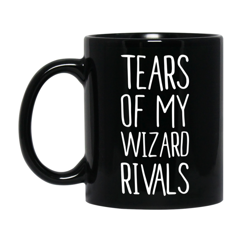Funny Wizard Mug, Tears Of My Wizard Rivals, 11Oz Or 15Oz Black Ceramic Coffee Cup