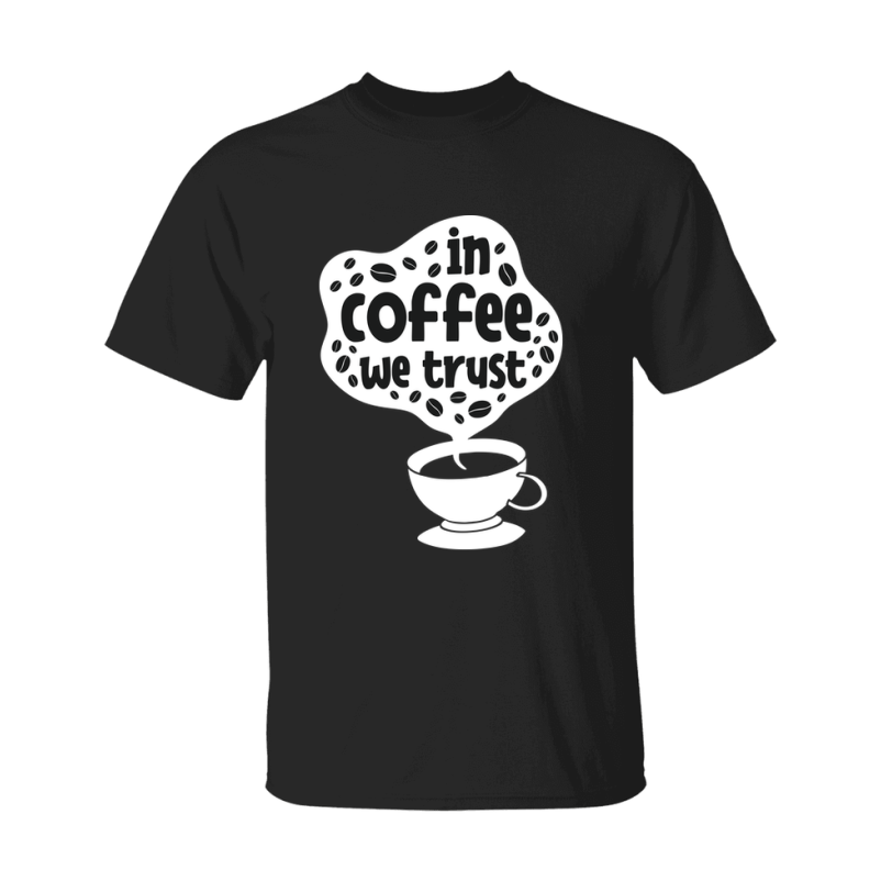 Coffee Lovers Funny Coffee Quote Tee Shirt, Black Unisex Gildan 500 Tee