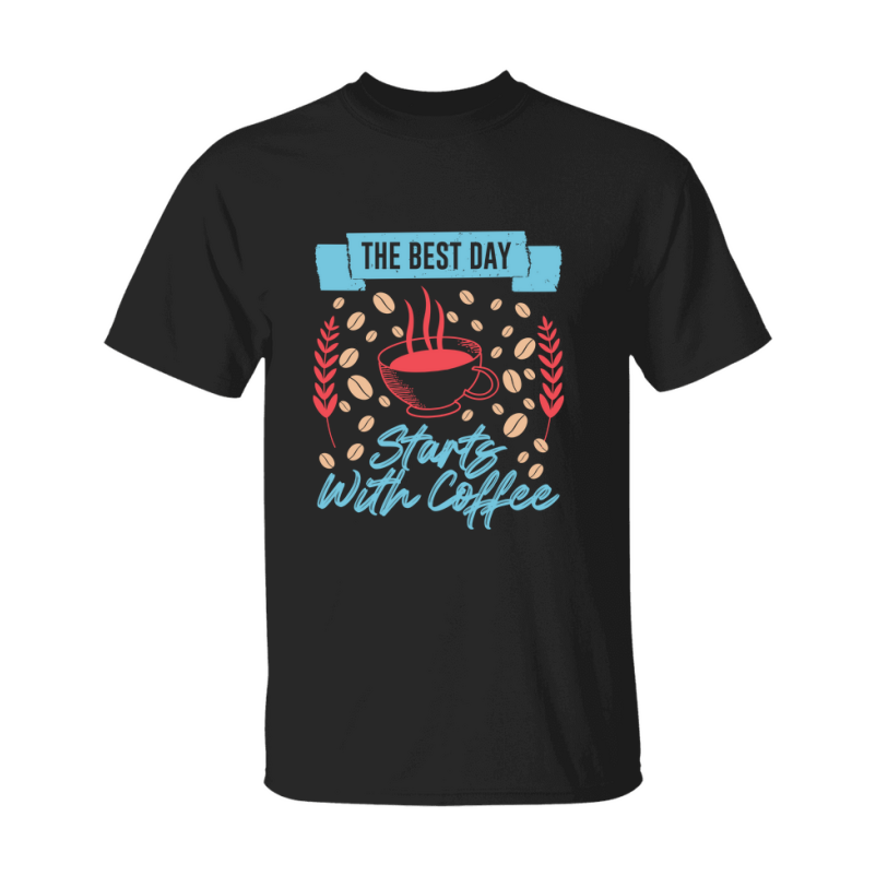 Coffee Lovers Funny Coffee Quote Tee Shirt, Black Unisex Gildan 500 Tee