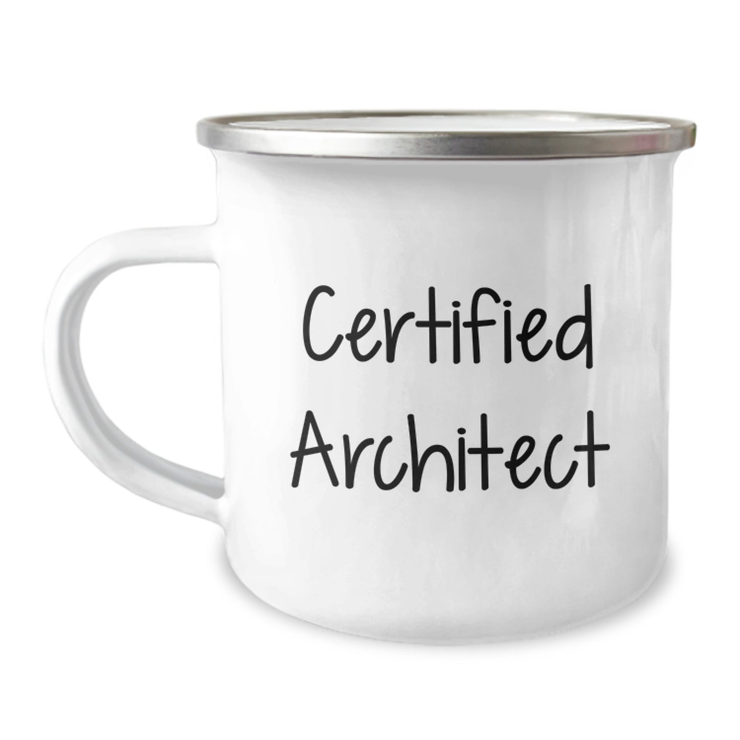 Funny Certified Architect Gifts for Men, Camping Mug for Graduation, 'The Architect's Survival Kit' Quote, 12 oz Stainless Steel with Enamel Finish, Ideal Gifts from Family to Friends - Image 1