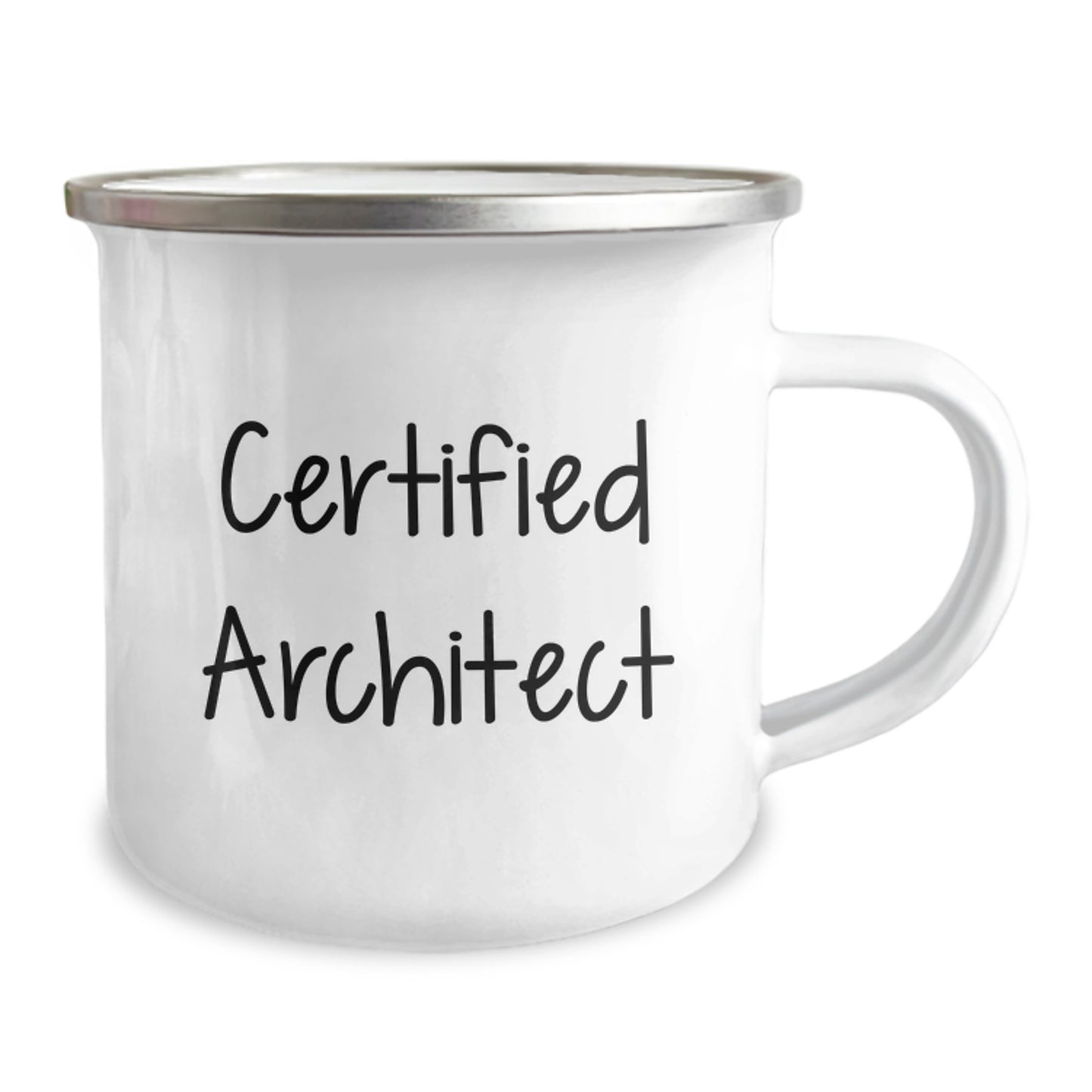 Funny Certified Architect Gifts for Men, Camping Mug for Graduation, 'The Architect's Survival Kit' Quote, 12 oz Stainless Steel with Enamel Finish, Ideal Gifts from Family to Friends - Image 2