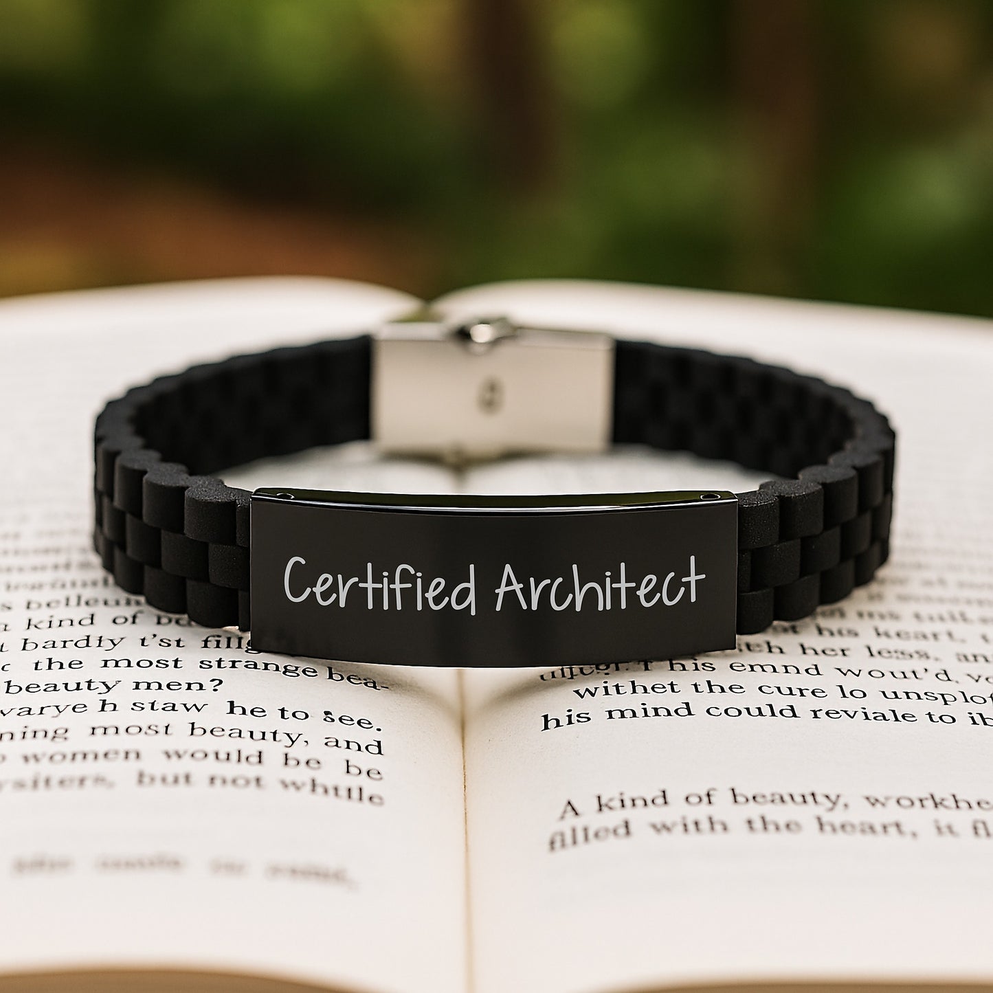 Funny Architect Gifts - Certified Quote - Adjustable Glide lock Clasp Bracelet for Men Women Friends Coworkers Family - Graduation Unique Gifts from Men Women Family - Image 2