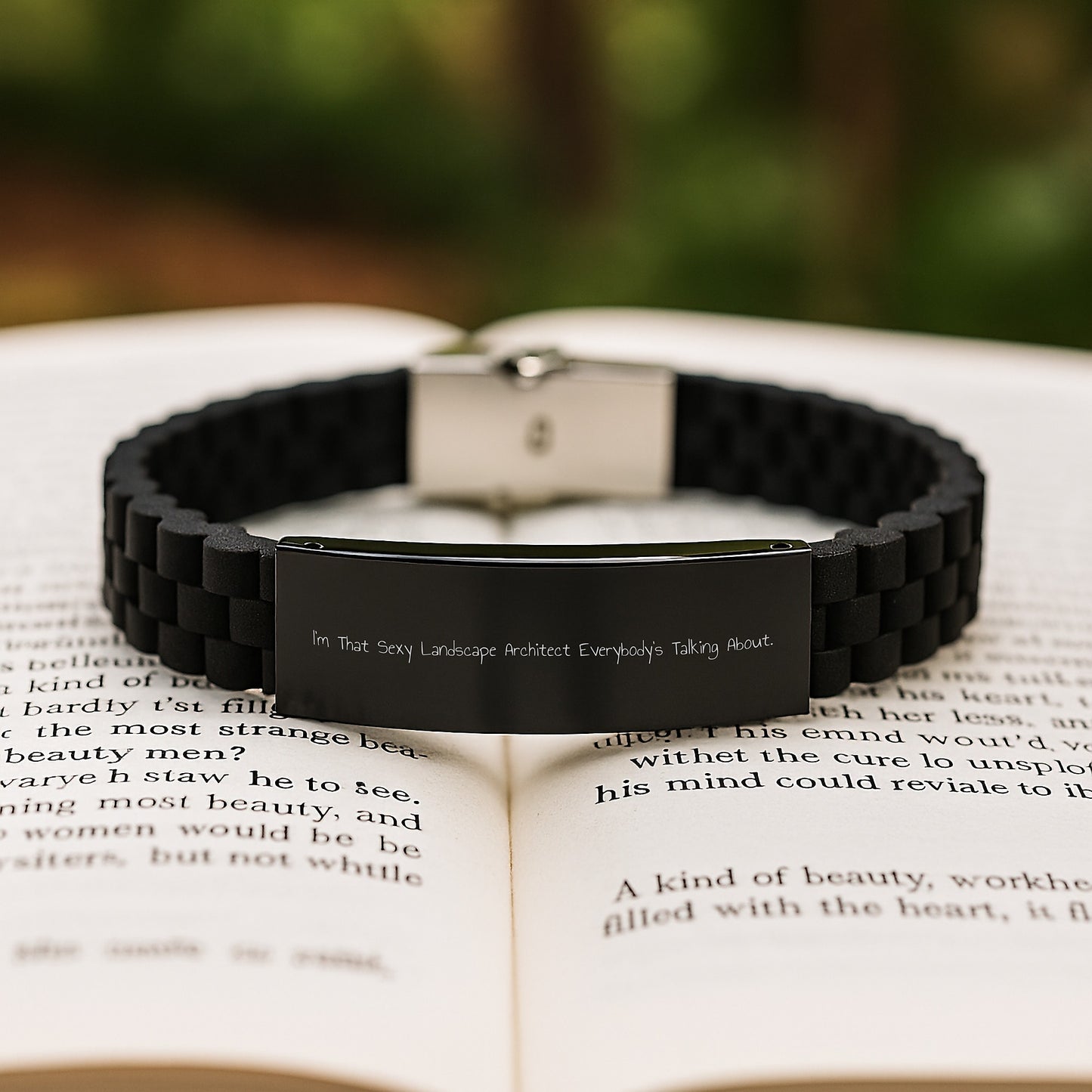 Sexy Landscape Architect Gifts from Friends - Graduation Unique Gifts for Men, Women, Coworkers, Family, I'm That Sexy Landscape Architect Everybody's Talking About. Glide lock Clasp Bracelet - Image 2