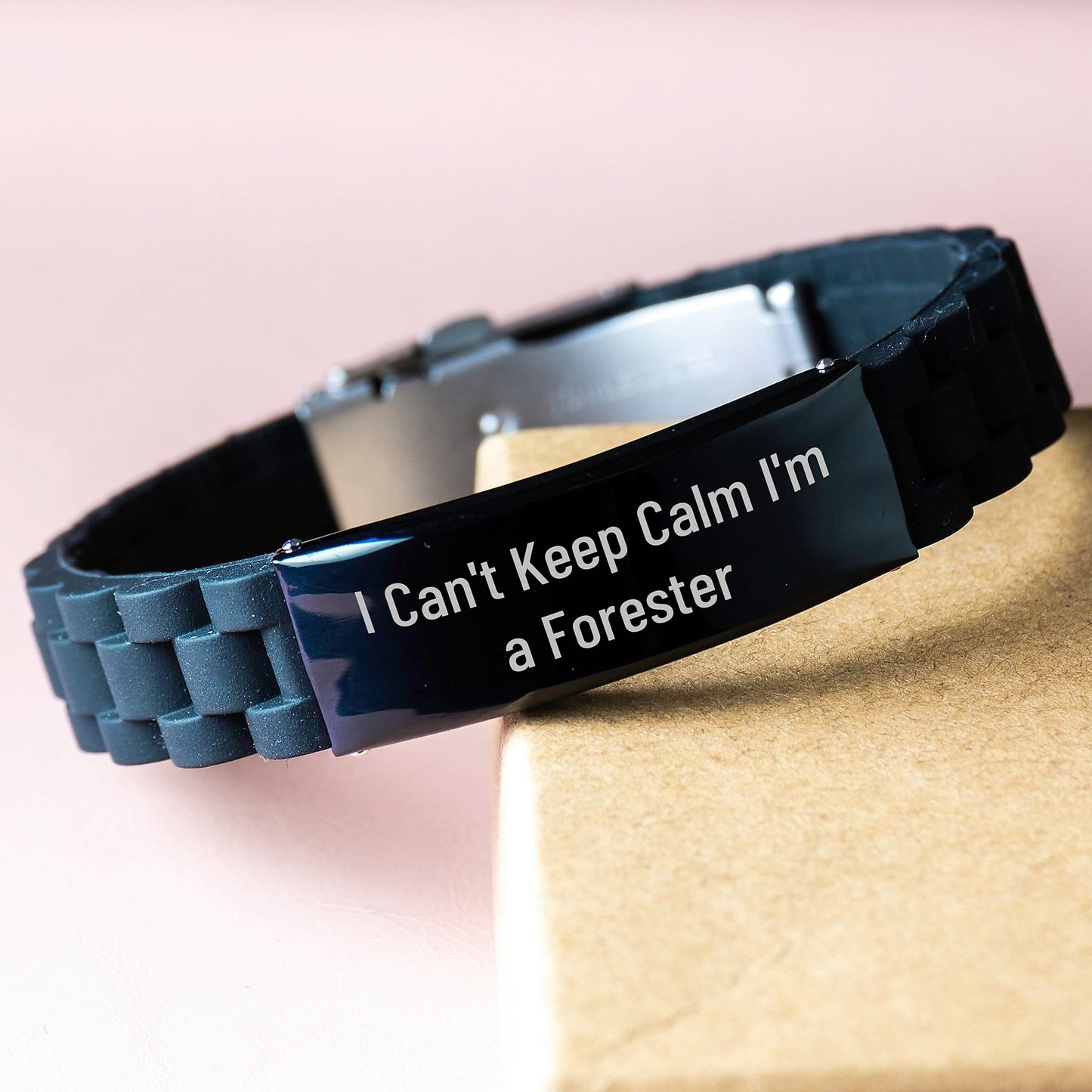 Forester Gifts, I Can't Keep Calm I'm A Forester, Funny Graduation Glide lock Clasp Bracelet, Gifts from Friends to Forester - Image 3