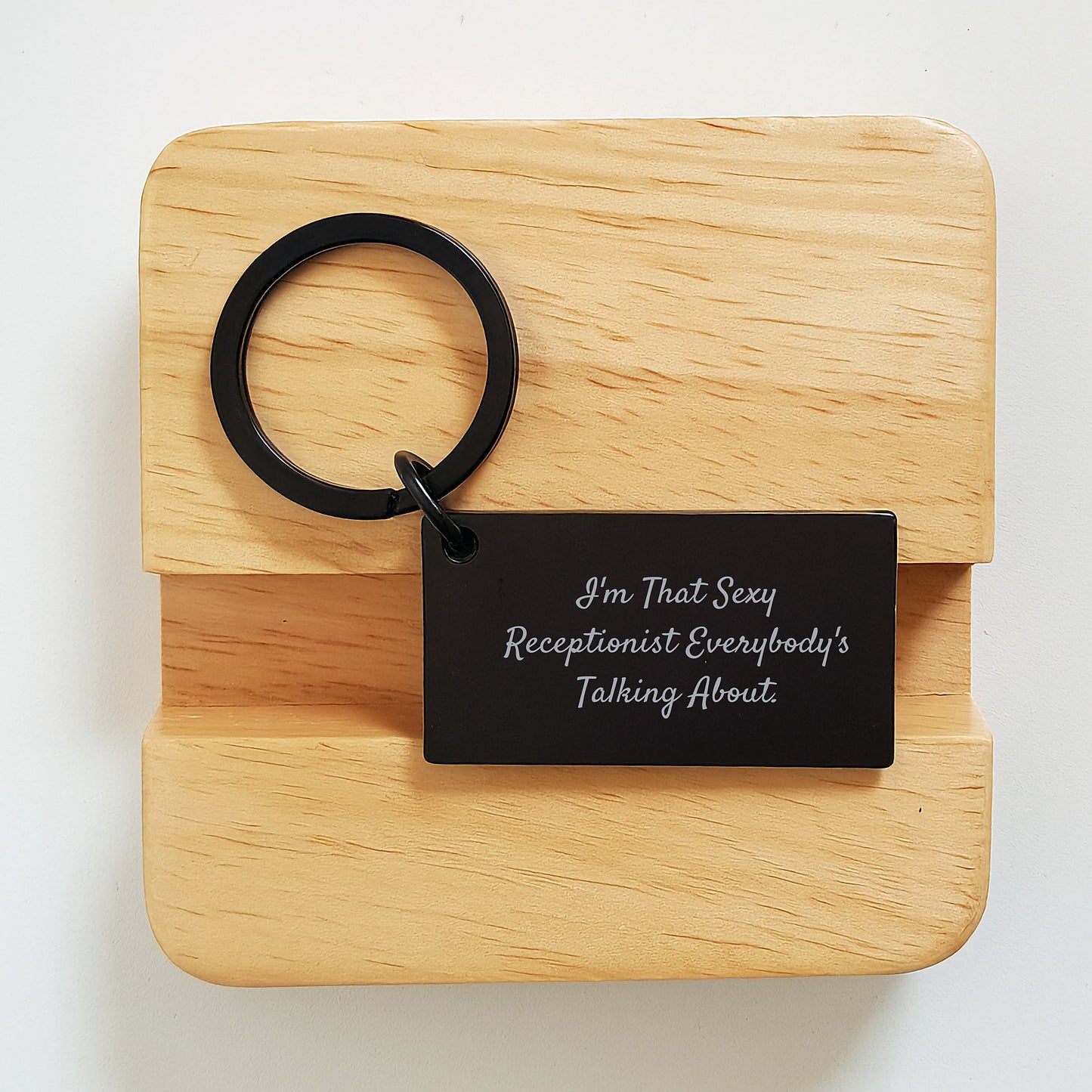 Funny Receptionist Gifts Keychain, I'm That Sexy Receptionist Everybody's Talking About., Gifts from Friends for Receptionist, Unique Graduation Presents - Image 2