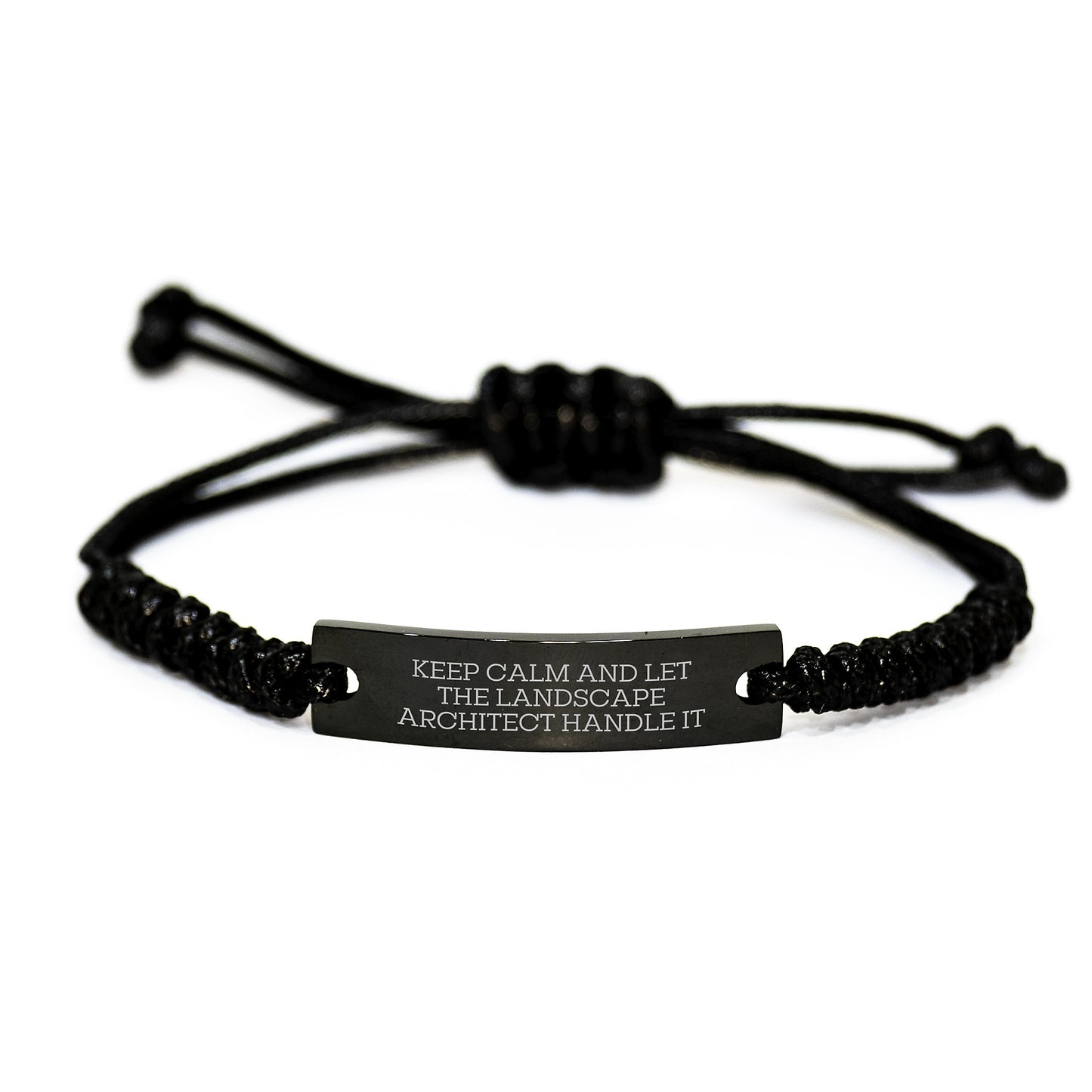 Keep Calm and Let the Landscape Architect Handle It Funny Rope Bracelet Gifts from Friends to Landscape Architects for Graduation Unique - Image 1