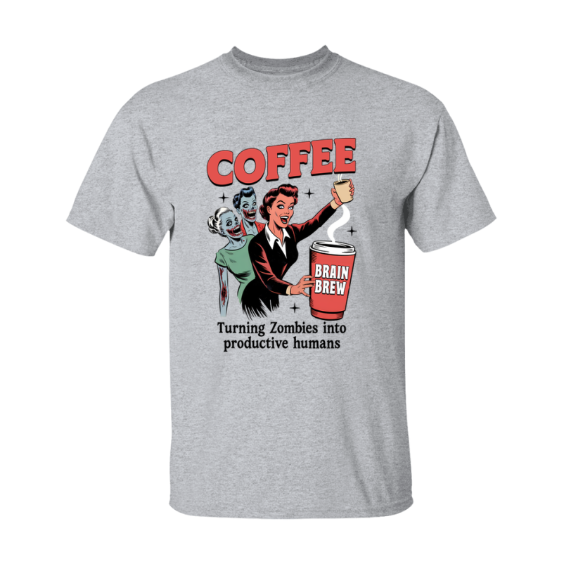 Funny Halloween Coffee Lovers T-Shirt, Graphic Halloween Tee, Gildan 500 Unisex