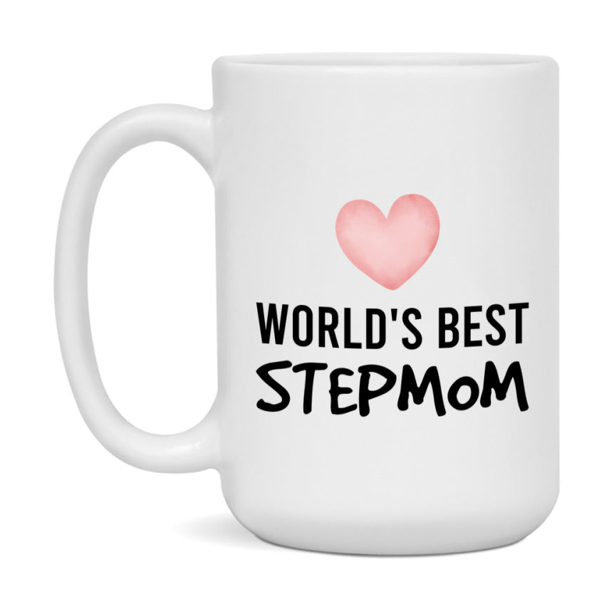World's Best Stepmom Mug, Stepmom Superlative Coffee Mug, 11oz or 15oz Ceramic Cup, Gift for Stepmom