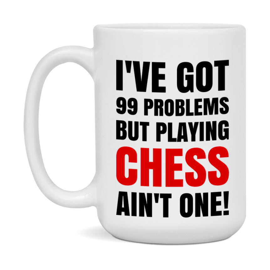Funny Board Game Mug Gift, I've Got 99 Problems But Playing Board Games Ain't One! 11oz or 15oz Ceramic Coffee Mug for Board Game Lovers
