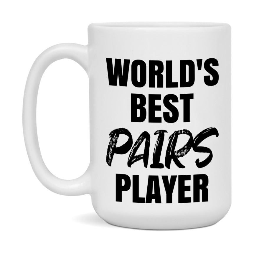 World's Best Pairs Player Mug, Funny Card Game Player Gift, 11Oz Or 15Oz White Ceramic Mug