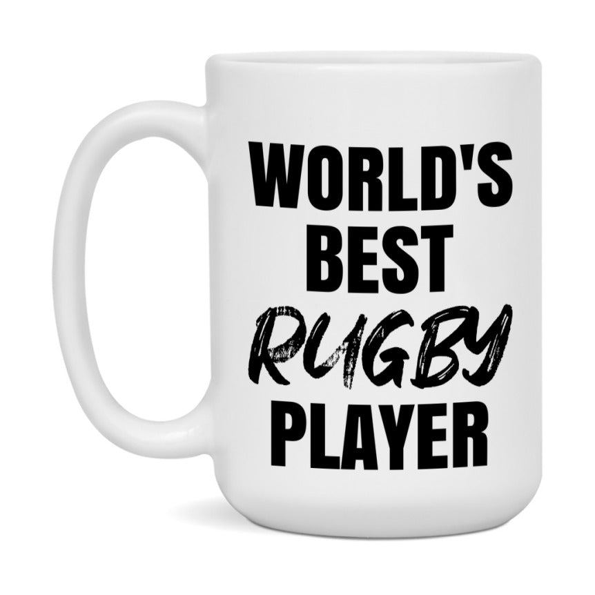 World's Best Rugby Player Mug, Double-Sided 11Oz Or 15Oz Coffee Cup