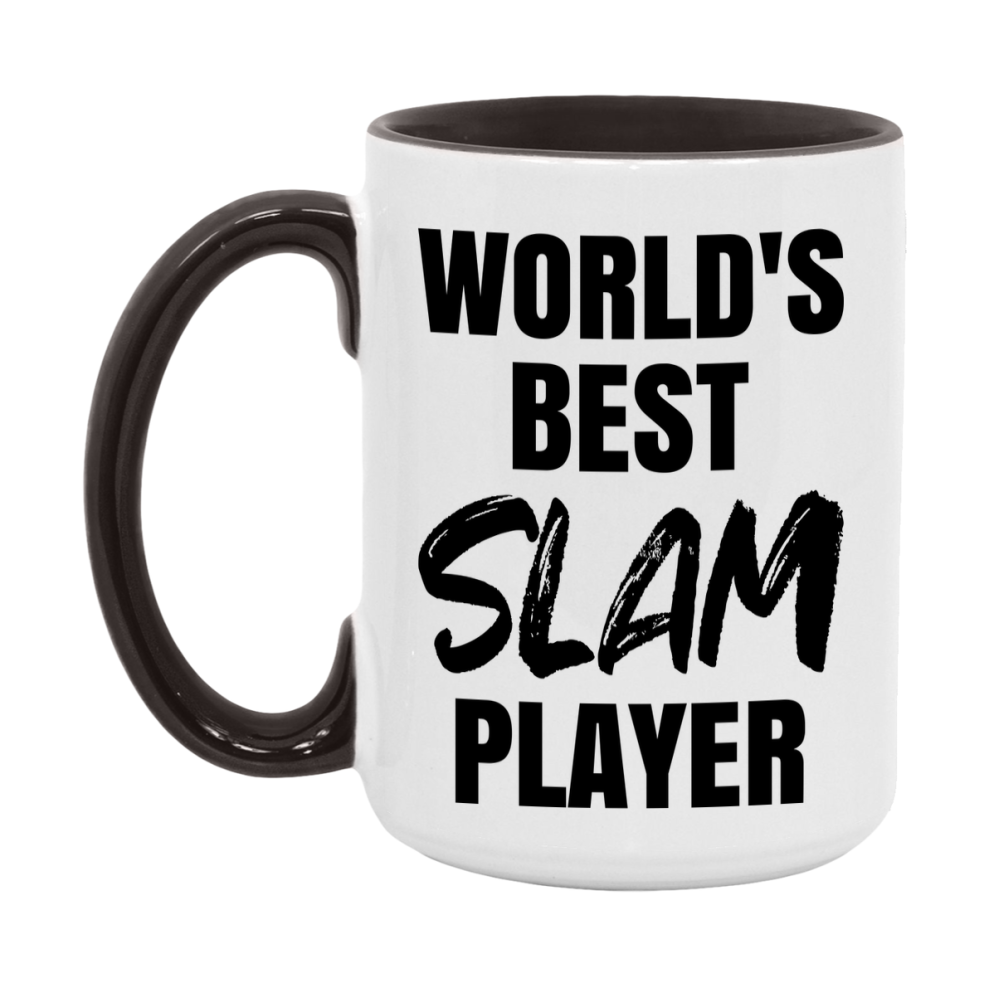 World's Best Slam Player Mug, Funny Card Game Player Gift, 11Oz Or 15Oz White Ceramic Mug