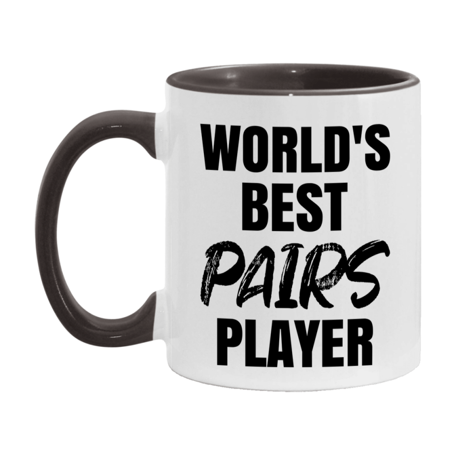 World's Best Pairs Player Mug, Funny Card Game Player Gift, 11Oz Or 15Oz White Ceramic Mug