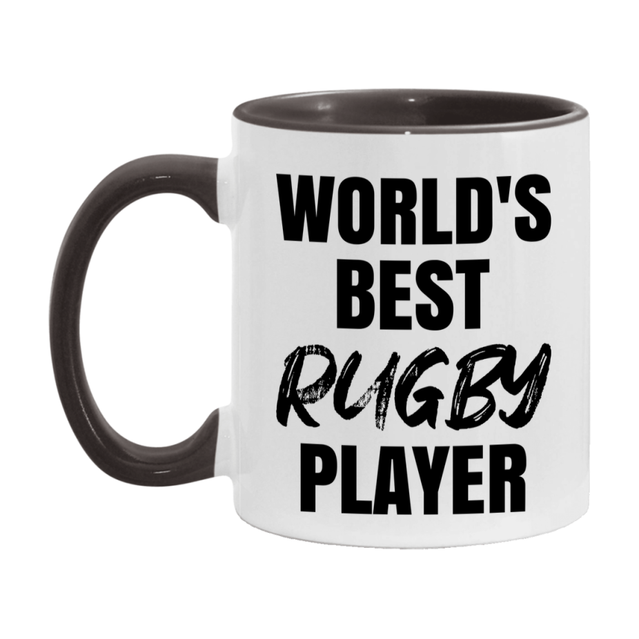 World's Best Rugby Player Mug, Double-Sided 11Oz Or 15Oz Coffee Cup