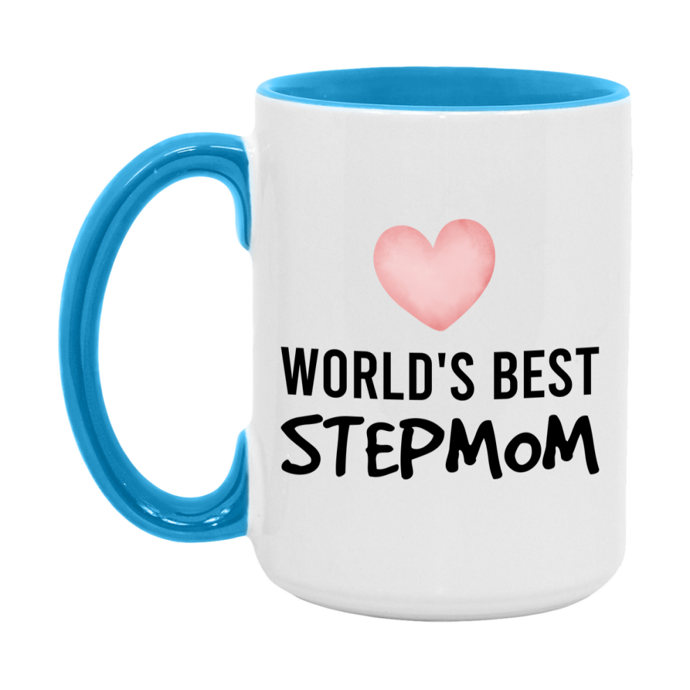World's Best Stepmom Mug, Stepmom Superlative Coffee Mug, 11oz or 15oz Ceramic Cup, Gift for Stepmom