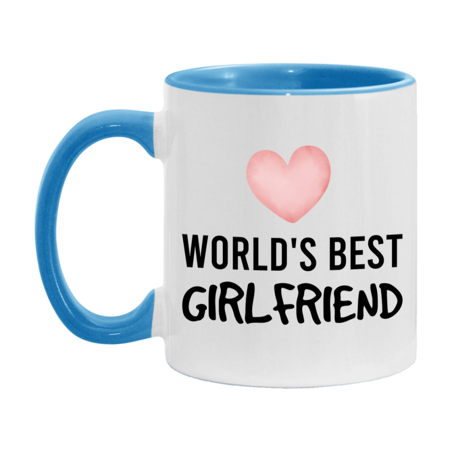 World's Best Girlfriend Mug, Girlfriend Superlative Coffee Mug, 11oz or 15oz Ceramic Cup, Gift for Girlfriend