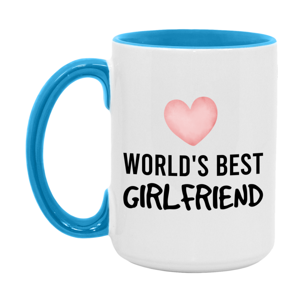 World's Best Girlfriend Mug, Girlfriend Superlative Coffee Mug, 11oz or 15oz Ceramic Cup, Gift for Girlfriend