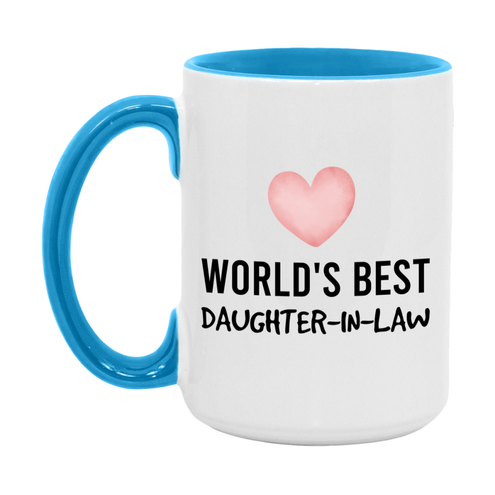 World's Best Daughter-In-Law Mug, Daughter-In-Law Superlative Coffee Mug, 11oz or 15oz Ceramic Cup, Gift for Daughter-In-Law