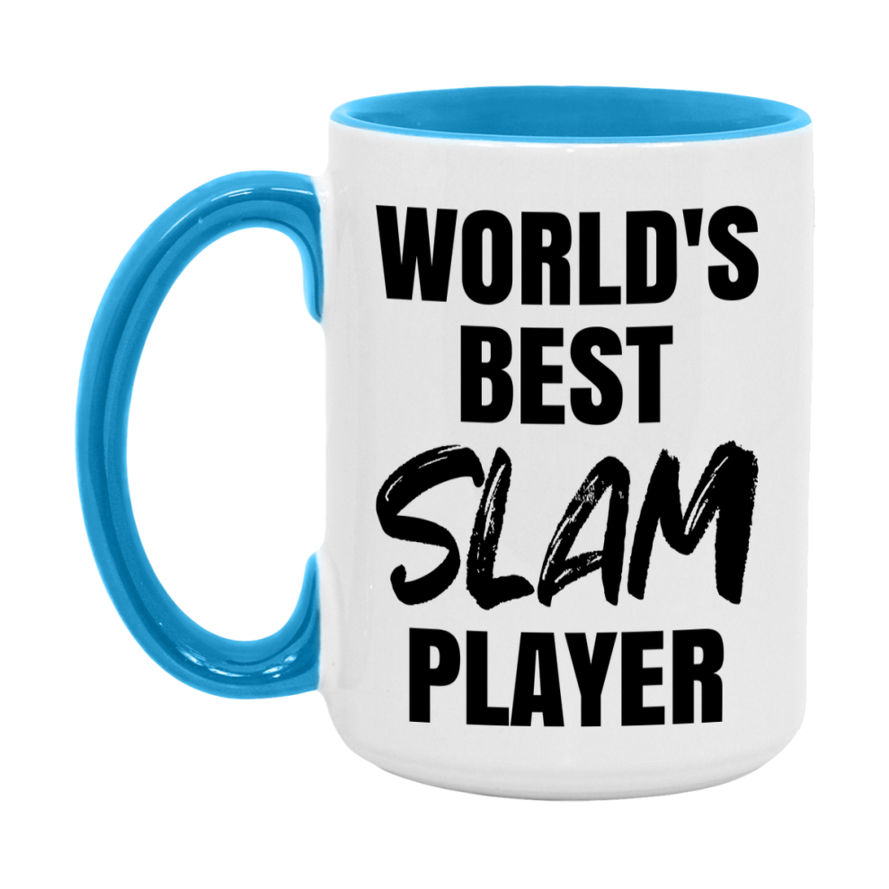 World's Best Slam Player Mug, Funny Card Game Player Gift, 11Oz Or 15Oz White Ceramic Mug