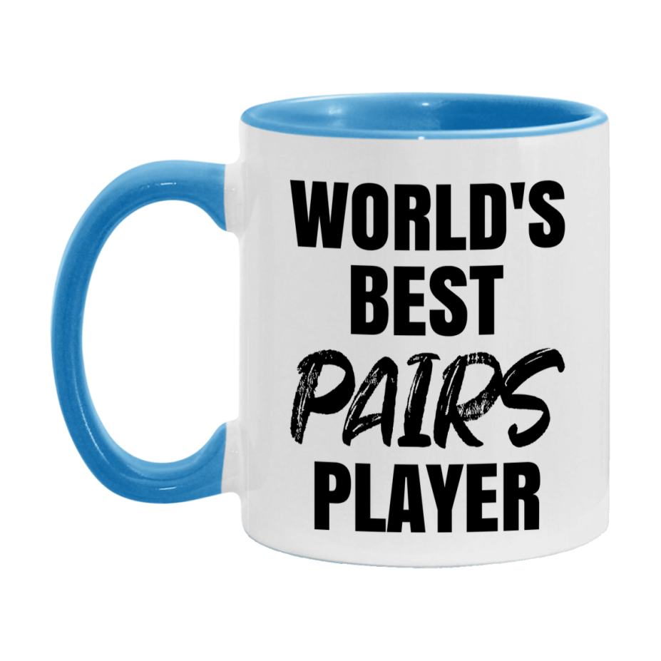 World's Best Pairs Player Mug, Funny Card Game Player Gift, 11Oz Or 15Oz White Ceramic Mug