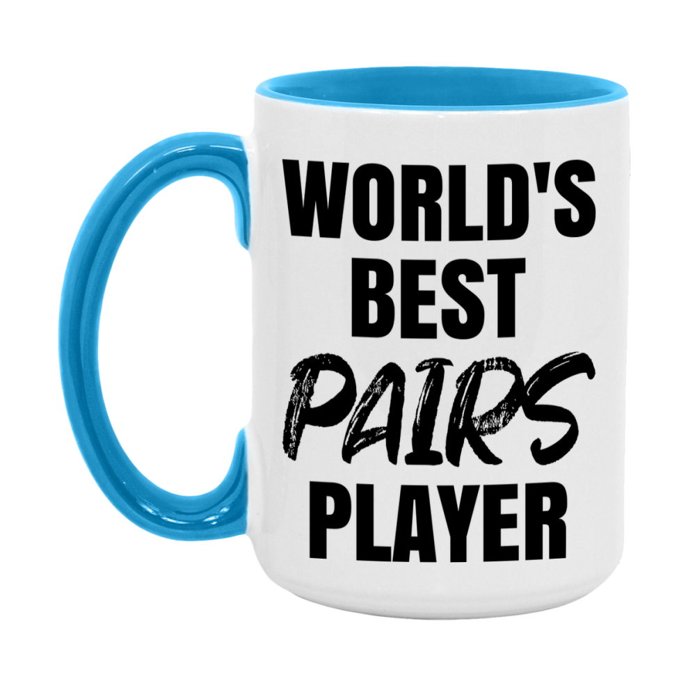 World's Best Pairs Player Mug, Funny Card Game Player Gift, 11Oz Or 15Oz White Ceramic Mug